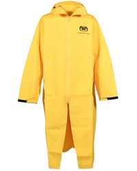 RRR123 - Hooded Zip-Fastening Rain Coat - Lyst