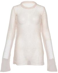 Yohji Yamamoto - Open-Knit Long-Sleeve Sweater - Lyst