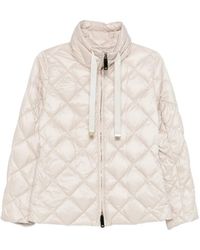Max Mara - Quilted-Design Zip-Up Jacket - Lyst