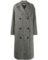 Stella McCartney Double-breasted marled coat - Nero