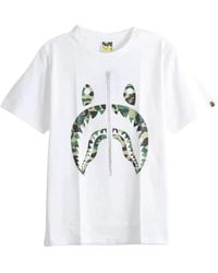 A Bathing Ape - Shark Camo-Print T-Shirt - Lyst