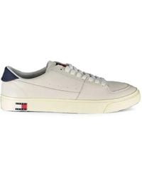 Tommy Hilfiger - Logo-Patch Leather Sneakers - Lyst