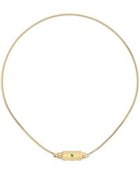 Marie Lichtenberg - Micro Coco Emerald Locket Necklace - Lyst