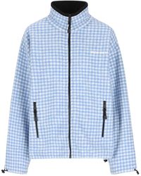 Miu Miu - Gingham-Check Logo-Embroidered Jacket - Lyst