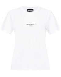 Emporio Armani - Logo Cotton T-Shirt - Lyst