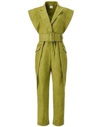 MOOS STUDIO - Tuta Intera Army Con Cintura - Lyst