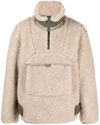 Sacai - Faux-Shearling Zip-Pocket Sweatshirt - Lyst