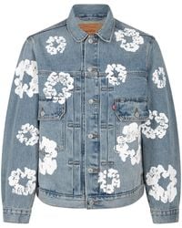 DENIM TEARS - X Levi's Wreath-Print Denim Jacket - Lyst