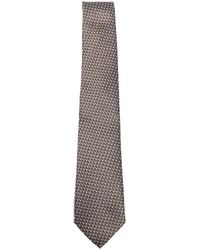 Canali - Geometrisch gemusterte Krawatte - Lyst