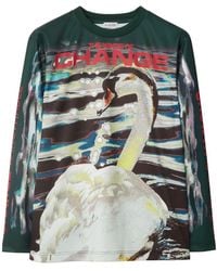 Burberry - Women Swan Print Shirt - Lyst