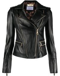 Philipp Plein - Leather Biker Jacket - Lyst
