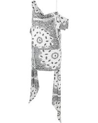 The Attico - Robe courte Ranya à imprimé bandana - Lyst