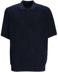 BOSS - Zip-Up Short-Sleeve Polo Shirt - Lyst