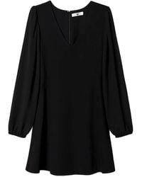 Twinset - Georgette-Sleeves V-Neck Mini Dress - Lyst