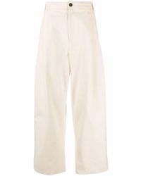 Studio Nicholson - Sorte Wide-Leg Pleated Trousers - Lyst
