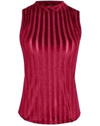 Amir Slama - X Astrid Striped Mock-Neck Top - Lyst
