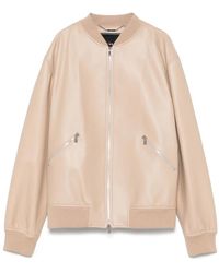 Kiton - Leren Bomberjack - Lyst