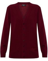 DSquared² - Logo-Embroidered V-Neck Cardigan - Lyst