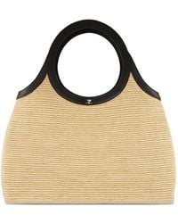 Courreges - Holy Raffia Tote Bag - Lyst