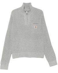 Carhartt - Detroit Ribbed-Knit Half-Zip Sweater - Lyst