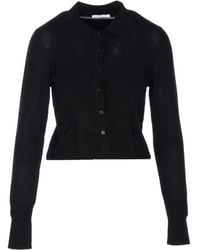 Patrizia Pepe - Button-Front Collar Cardigan - Lyst