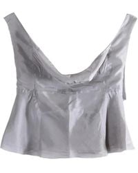 Marc Le Bihan - Cowl-Neck Peplum Top - Lyst