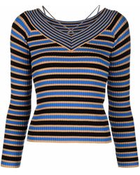 ANDERSSON BELL - Striped Rib-Knit Jumper - Lyst