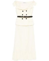Self-Portrait - Lace Chiffon Midi Dress - Lyst
