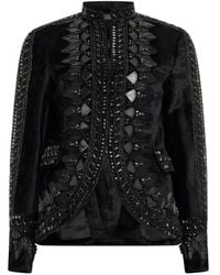 Alberta Ferretti - Embroidered Bead-Embellished Jacket - Lyst