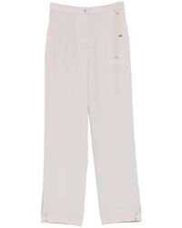 Herno - Grosgrain-Detail Slit-Hem Trousers - Lyst