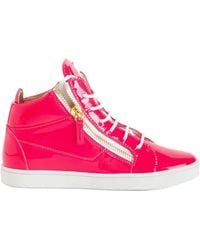 Giuseppe Zanotti - Kriss Zip-Fastening Patent Leather Sneakers - Lyst