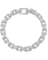 SHAY - 18kt White Gold Chain-link Diamond Bracelet - Lyst
