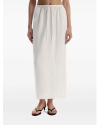 12 STOREEZ - Drawstring-Waist Linen Skirt - Lyst
