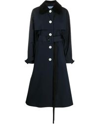 Prada - Single-Breasted Belted Trench Coat - Lyst