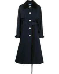 Prada - Single-Breasted Belted Trench Coat - Lyst