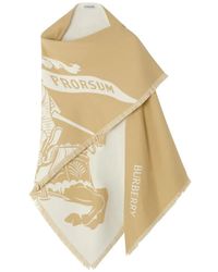 Burberry - Knight Wool-Silk-Cashmere Cape - Lyst