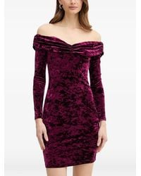 Guess - Off-Shoulder Mini-Jurk - Lyst