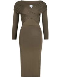Patou - Jersey Wrap Midi Dress - Lyst