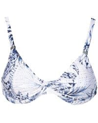 Lygia & Nanny - Palm-Tree Print Bikini Top - Lyst