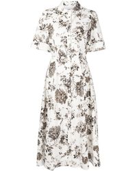 Erdem - All-over Floral-print Shirt Dress - Lyst