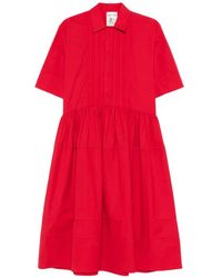Semicouture - Pleated Half-Button Dress - Lyst
