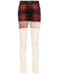 Maison Margiela - Checked Skinny Jeans - Lyst