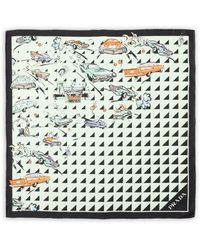 Prada - Schal Aus Seidentwill Mit Print 55 - Lyst