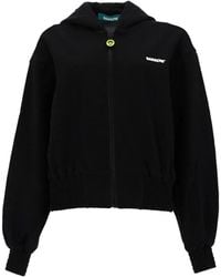 Barrow - Logo-Print Zip-Up Hoodie - Lyst