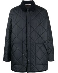 Valentino Garavani - Rockstud Diamond-Quilted Short Coat - Lyst