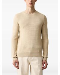 Trussardi - Textured-Knit Crew-Neck Sweater - Lyst
