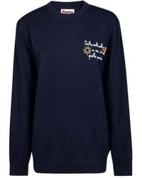 Mc2 Saint Barth - Heron Light Embroidered Crew-Neck Sweater - Lyst