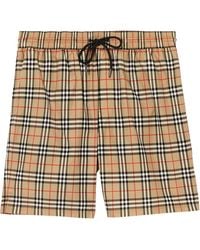 Burberry - Small Scale Check Drawcord Swim Shorts - Lyst