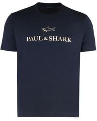 Paul & Shark - Logo-Print T-Shirt - Lyst