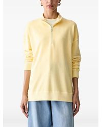 GANT - Quarter-Zip Logo-Embroidered Sweater - Lyst